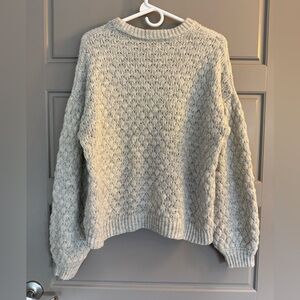 Slightly Oversized Knit Grey Sweater